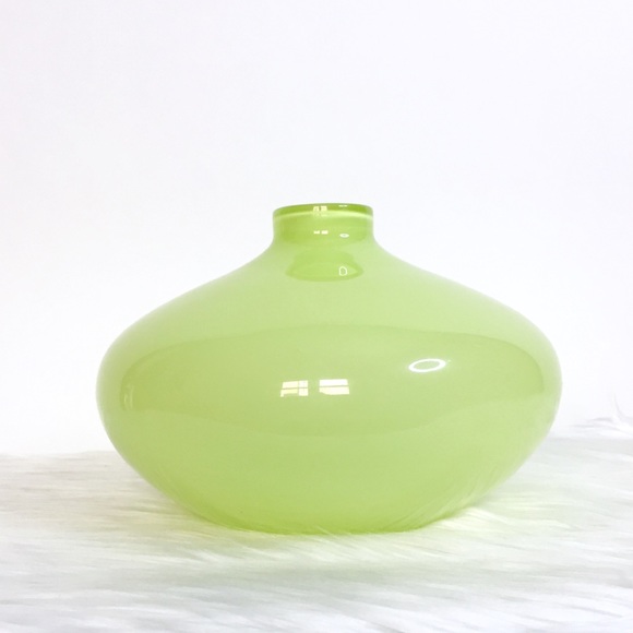 Light Green Glass Vase Home Decor Accent - Picture 1 of 8